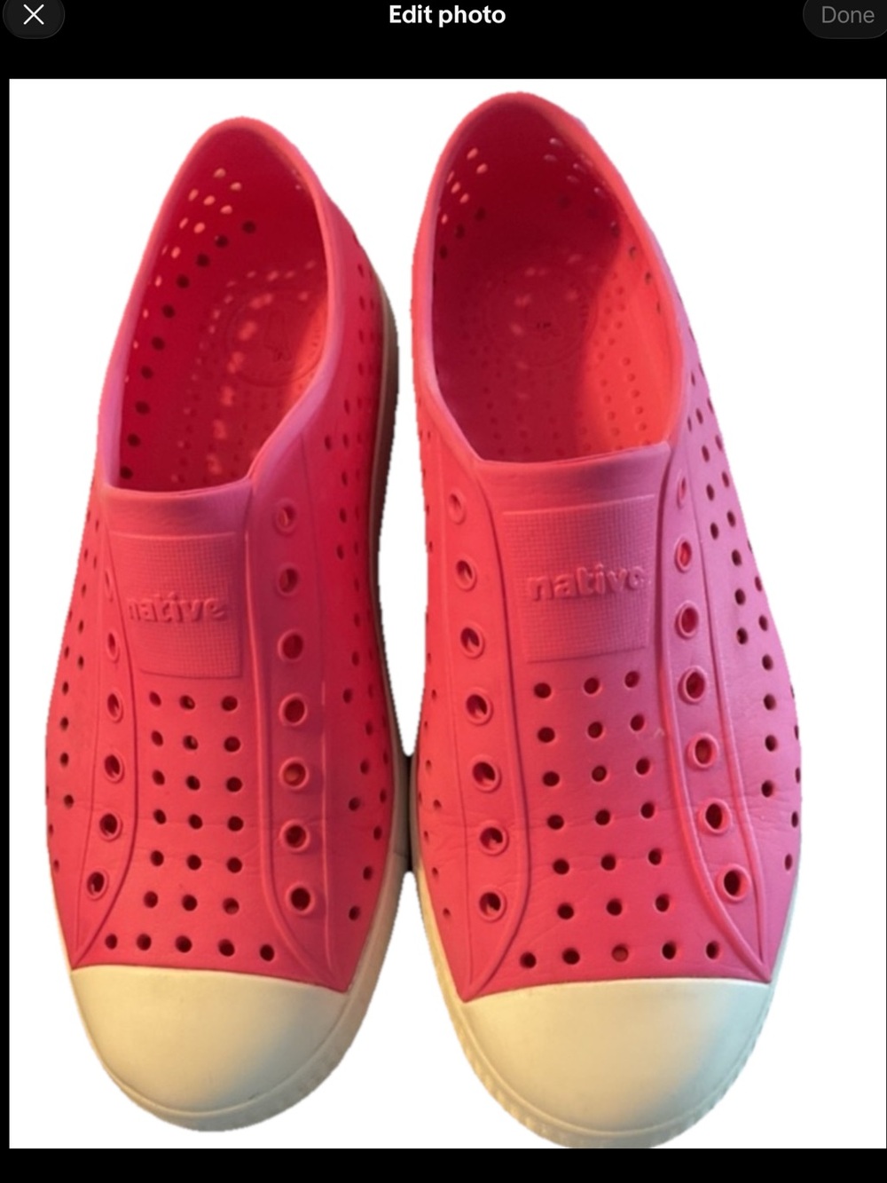 Kids Native J5 Hot Pink Shoes Lightweight Slip-On Sz 5